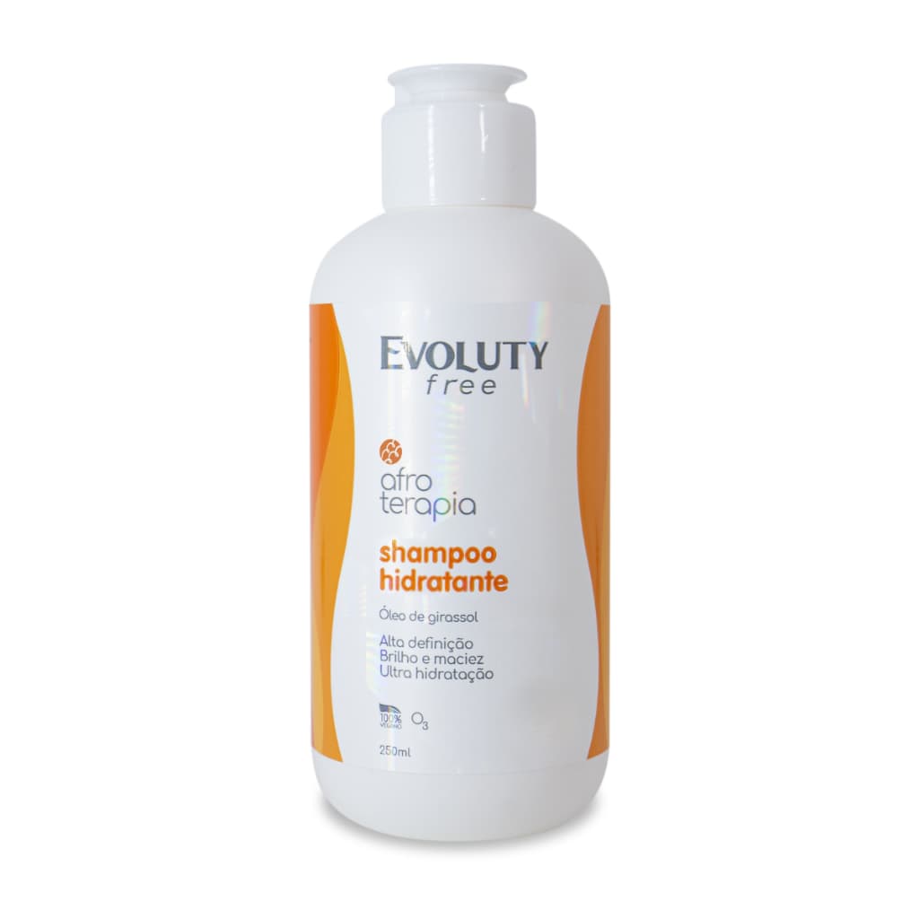 Shampoo Hidratante Afroterapia Evoluty Free 300ml Hidratação Cachos Cabelo Cacheado Crespo