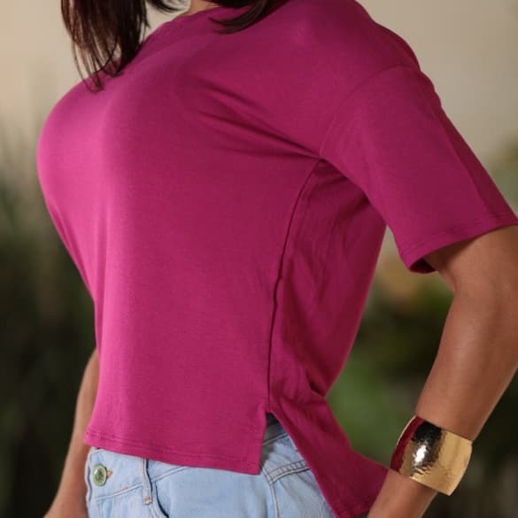blusa feminina premium, blusa manga curta, blusa básica feminina, blusa casual chic, moda feminina