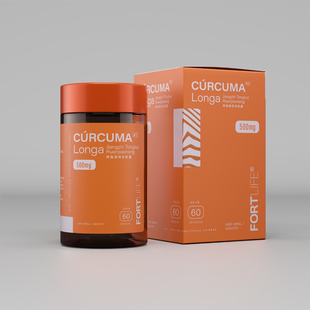 Cúrcuma Longa (Extrato Seco Curcumina) 500mg 60 Cápsulas FORTLIFE