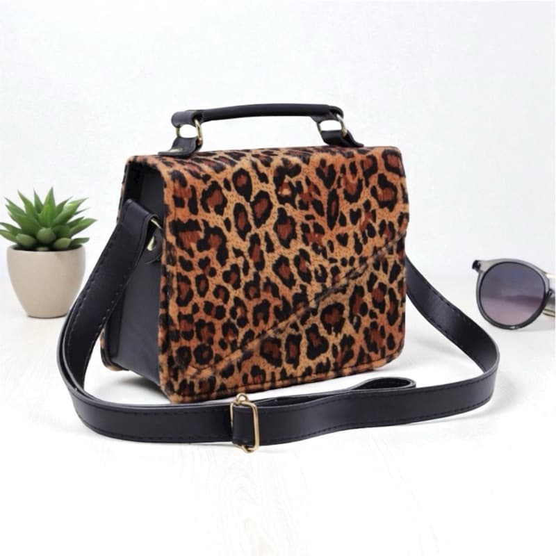 Bolsa Feminina Animal Print Mini Bag Onça Transversal Festa Country