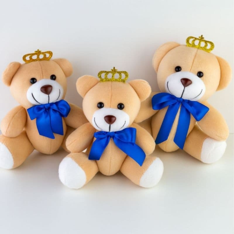 Trio De Urso Articulado  Azul Marinho Trio Urso Para Nicho Decoração, Presente e Ensaio Fotográfico