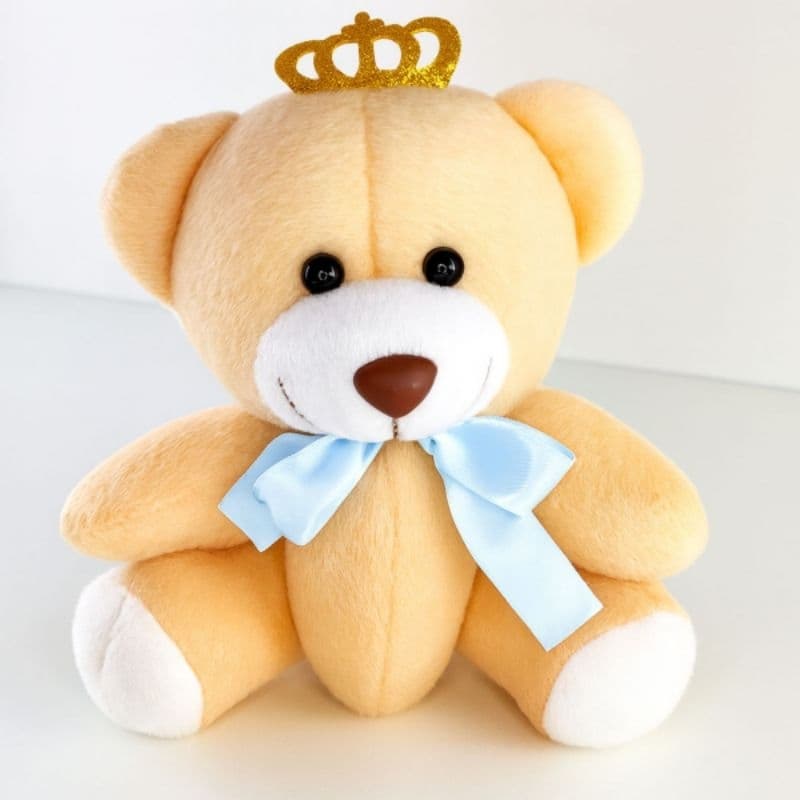 Urso De Pelúcia Articulado Avulso Azul Bebê  Urso Para Nicho Decoração, Presente  Ensaio Fotográfico