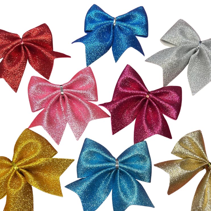 Laço 10x11cm em Eva com Glitter Laço De Enfeite Grande para Árvore De Natal e Para Decoração De Festas- ARPEPEL