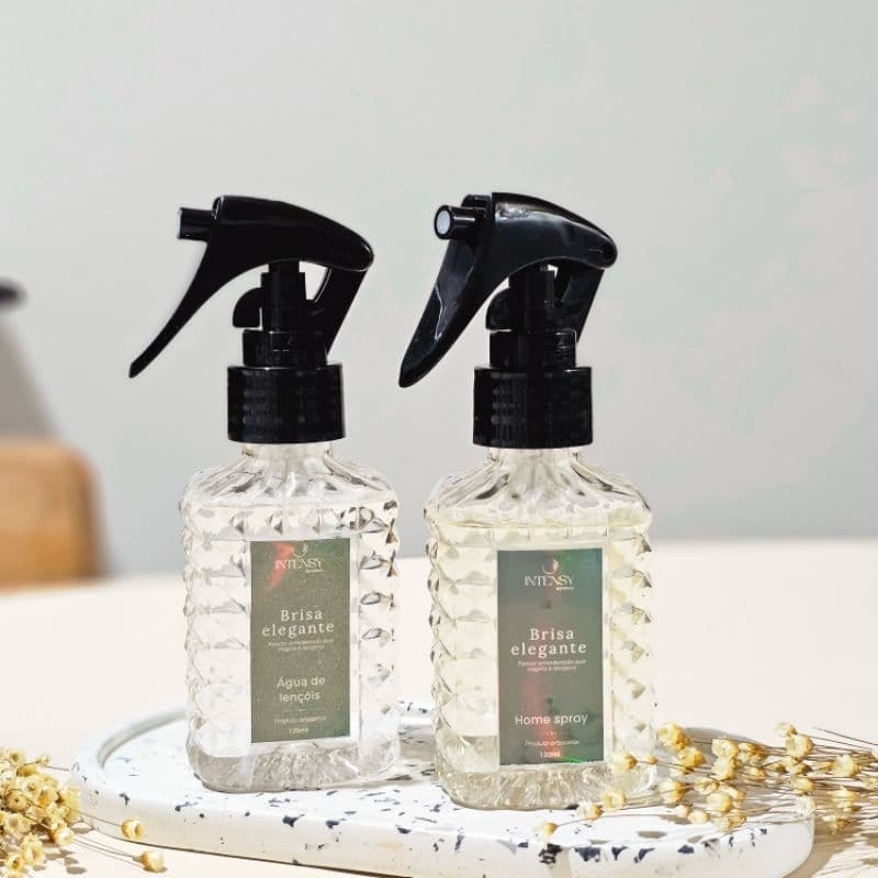 Kit Brisa Elegante | Home Spray + Água de Lençóis 120ml Linha Sofisticada | Aroma Autoral Intensy Aromas