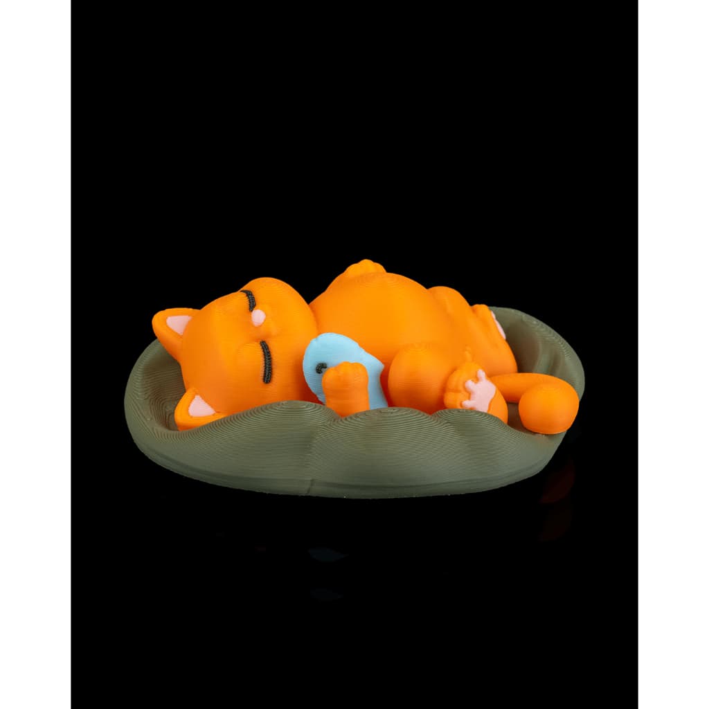 gatinho dormindo, impressão 3d personalizavel