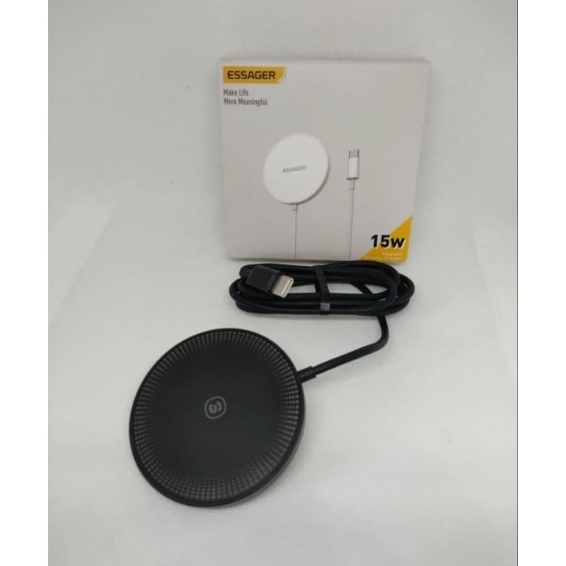 Carregador por indução sem fio 15W Essager - compatível com Android e IOS.