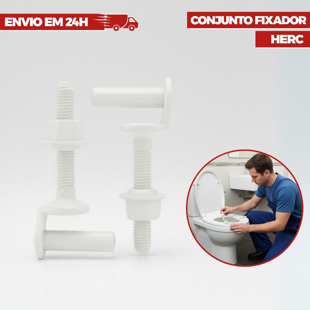 Conjunto De Parafusos para Fixação Herc Para Assento Sanitário plastico