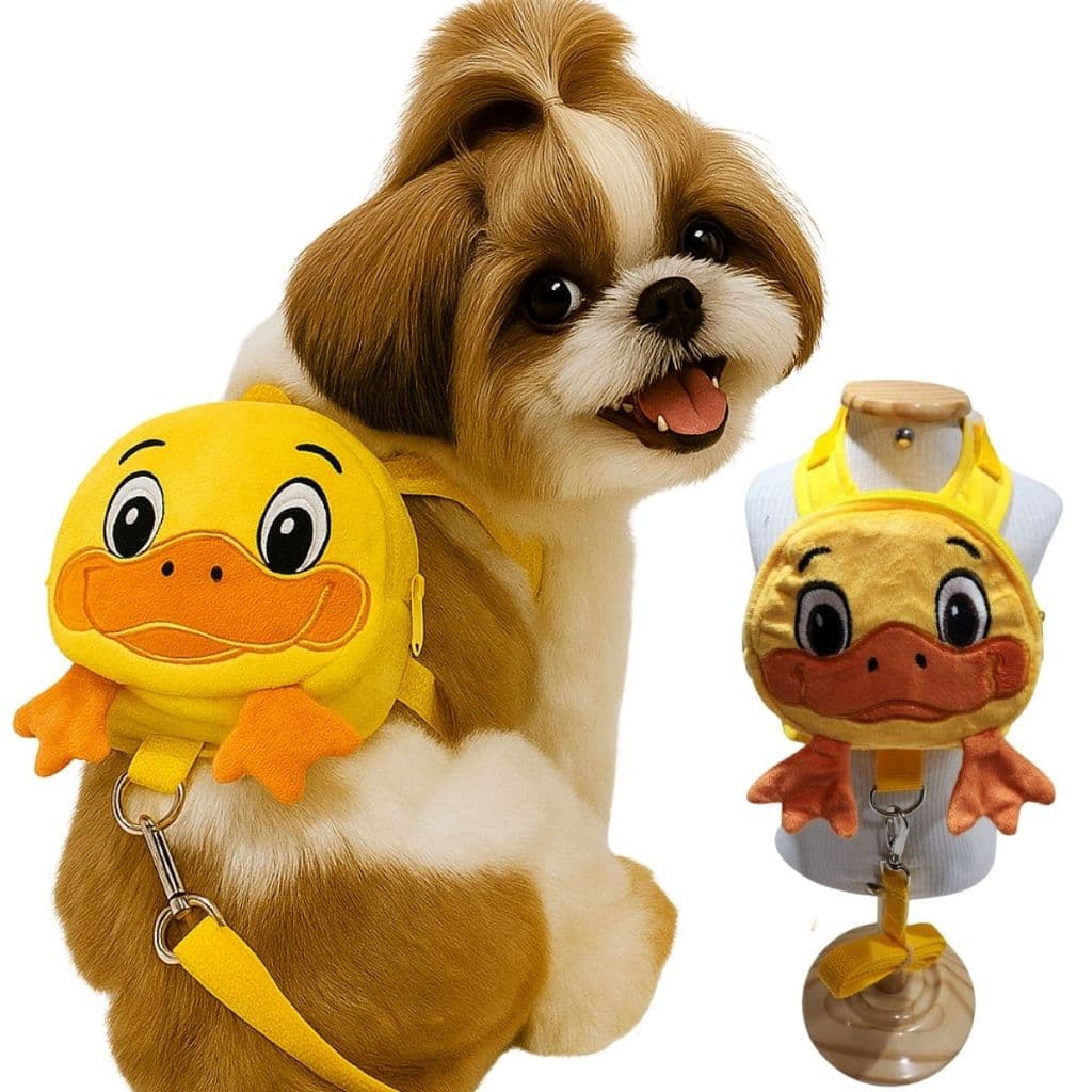 Roupa de Cachorro - Coleira Peitoral com guia Pato para cães e Gatos