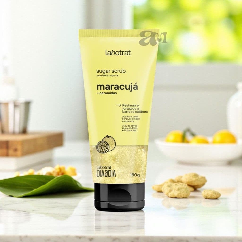 Esfoliante Corporal Sugar Scrub Maracujá Labotrat 180g – Ceramidas p/ Barreira + Hidratação
