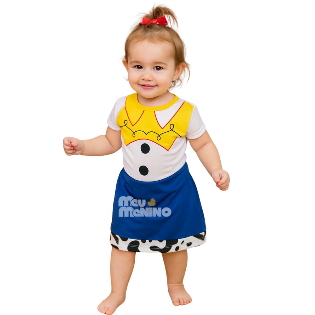 Fantasia Infantil Toy Story Jessie  1 a 10 anos Menina Vestido Mesversario Festa Presente Criança