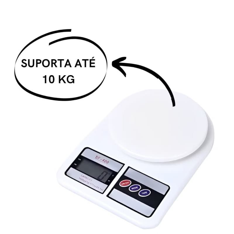 Balança Bandeja De Cozinha Com Visor Digital 10kg e Analógico 5kg