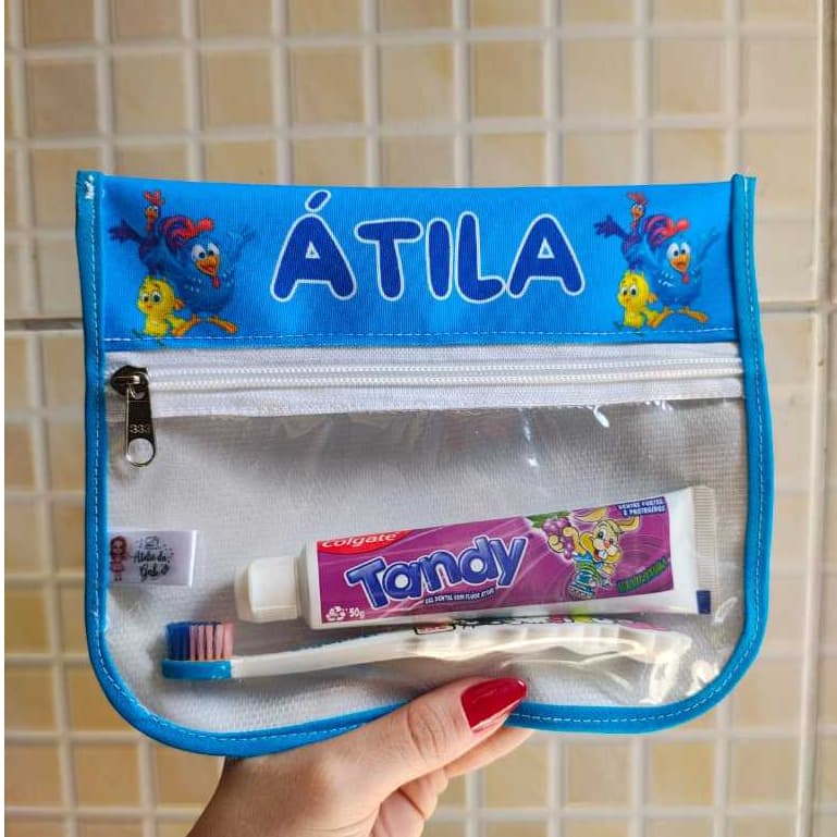 Porta Escova de Dente Infantil Personalizado com toalhinha