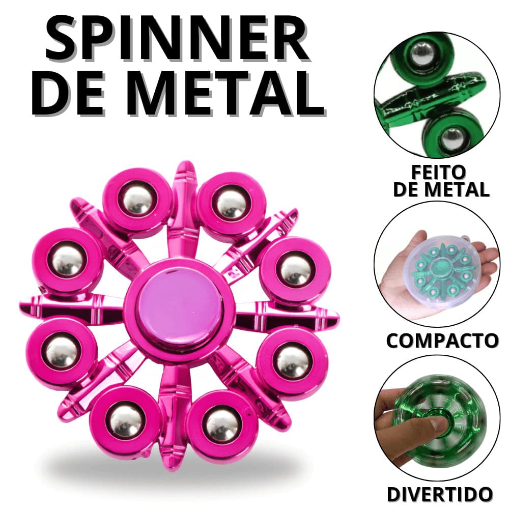 🌟 Spinner de Metal Antiestresse – Brinquedo de Foco, Concentração e Diversão