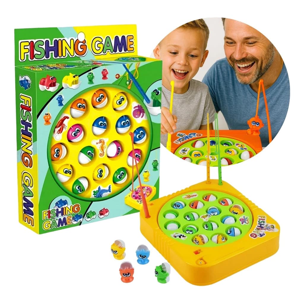 🐠 Jogo de Pescaria Infantil Interativo – Brinquedo Educativo com Música, Luzes e Movimento – Presente para Crianças