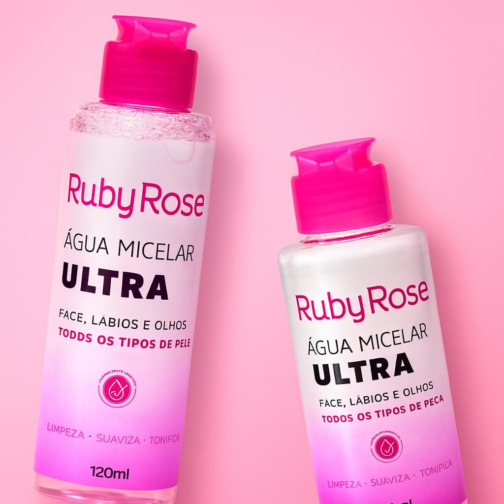 Agua Micelar Ultra Ruby Rose 120ml Face Lábio Olhos Para todos os tipos de pele