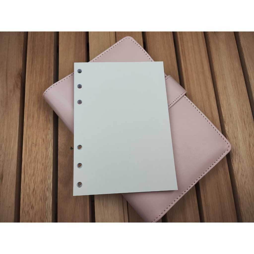Refil para Fichário Binder A6 6 Furos – 50, 100 ou 150 Folhas | Papel Offset, Kraft, Pólen