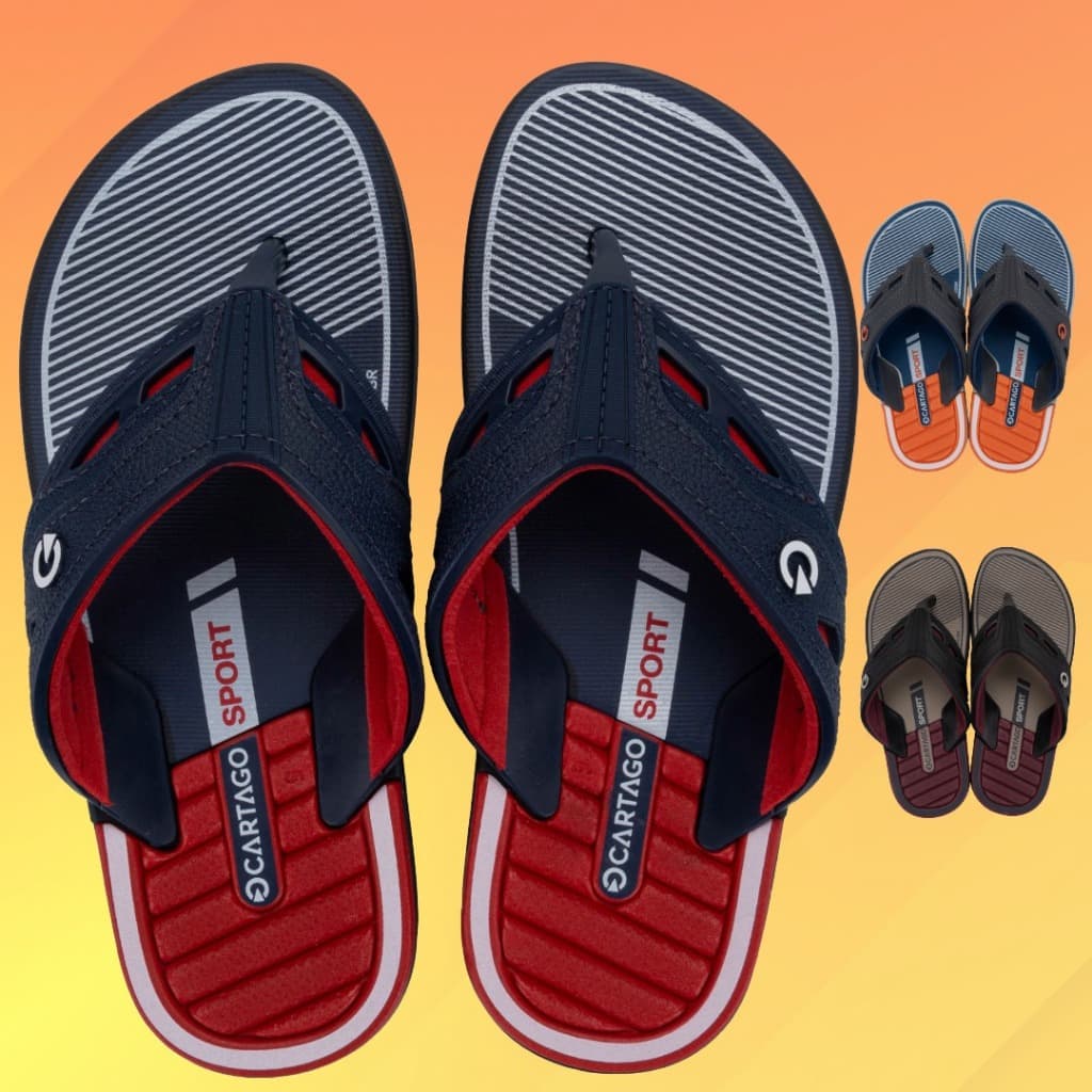 Chinelo Cartago Infantil/Juvenil, sandalia de dedo para menino, novo chinelo cartago, chinelo cartago original