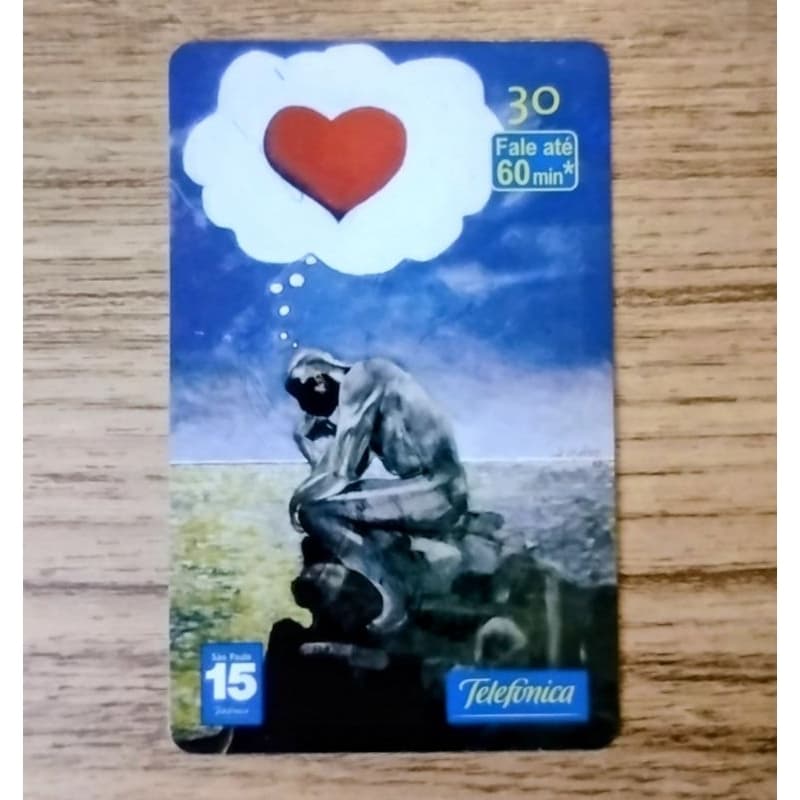 Cartão Telefônico Colecionável Dia dos Namorados