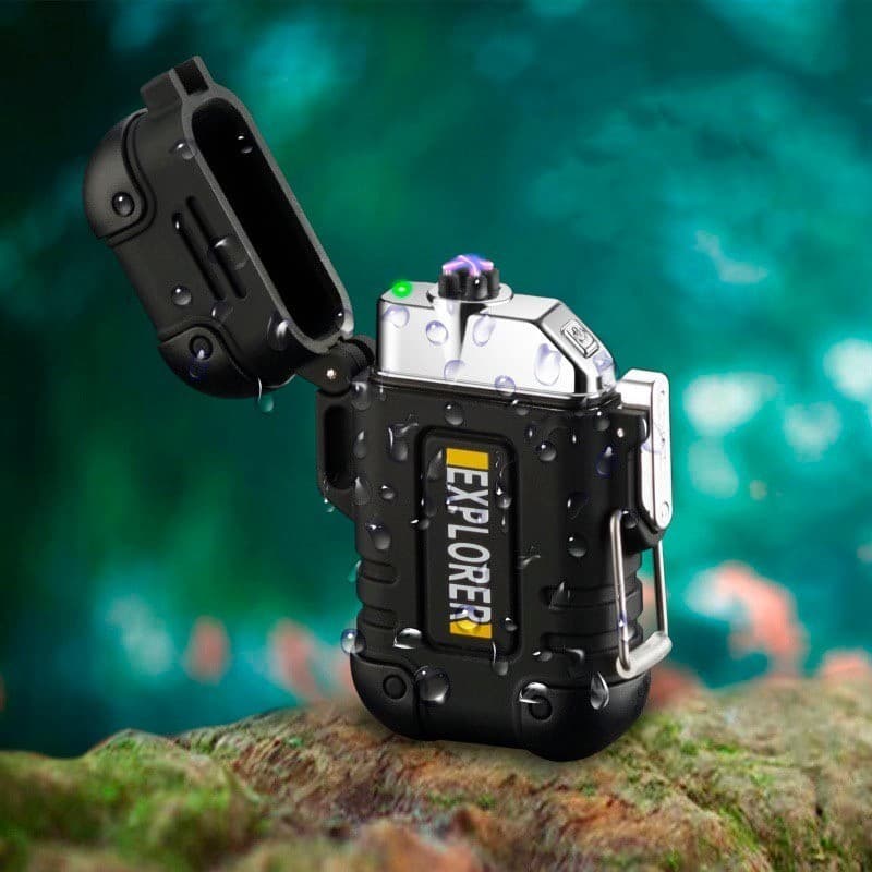 Isqueiro Plasma a Prova d'Água Pesca Caça Camping Tático