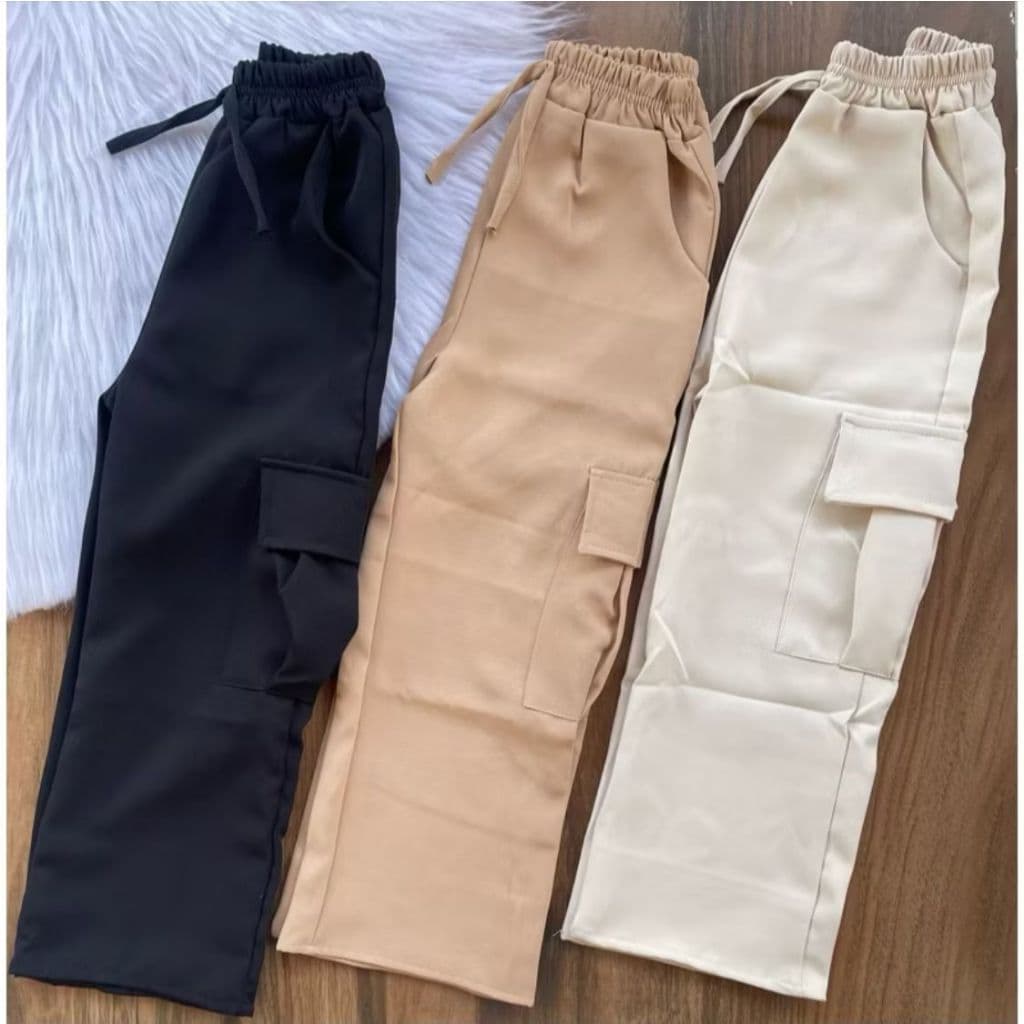 Calça Alfaiataria com Cinto Luxo Infantil e Juvenil Menina 10 ao 16 Wide Leg Cargo Moda Blogueira Menina