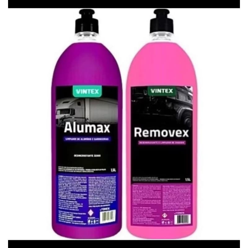 REMOVEX DESENGRAXANTE AUTOMOTIVO + ALUMAX LIMPA ALUMÍNIO CHASSI VINTEX 1,5L
