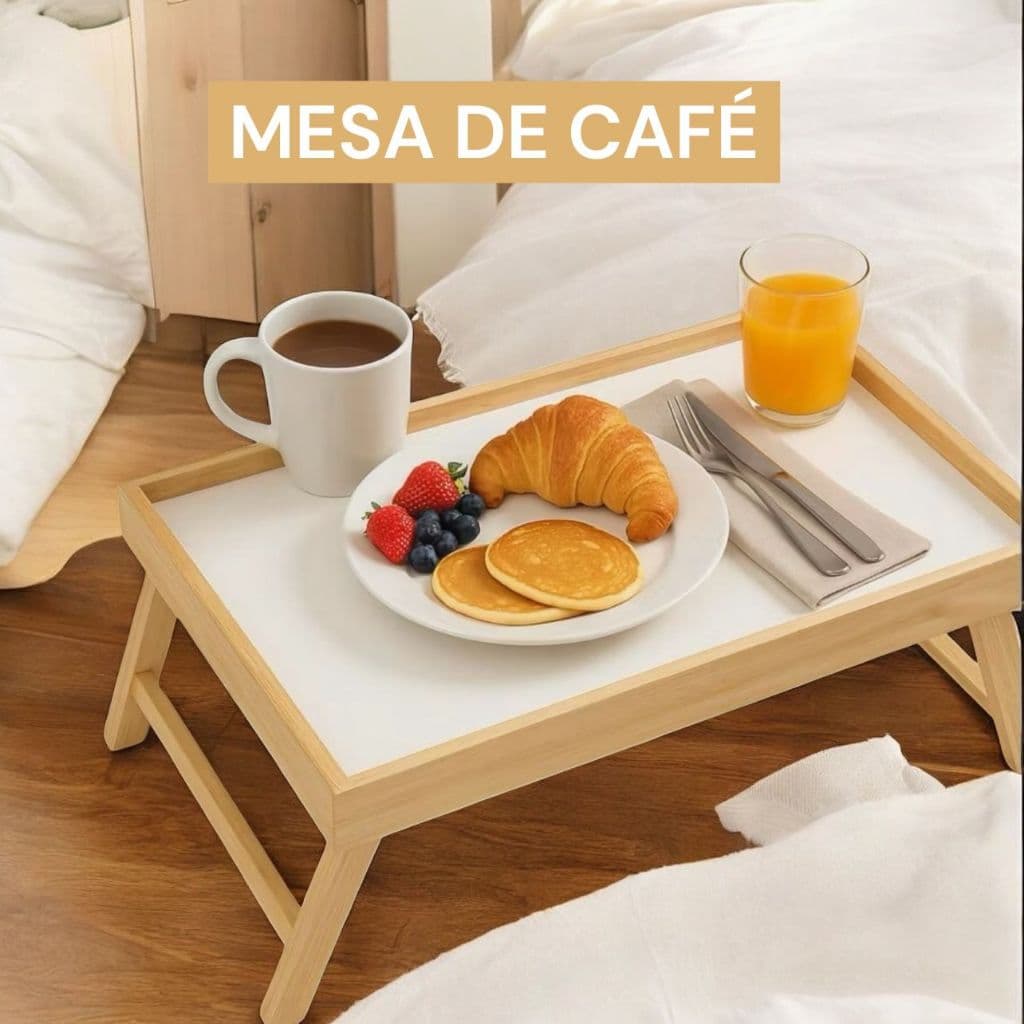Mesa de Café da Manhã | Bandeja com Pés Retráteis