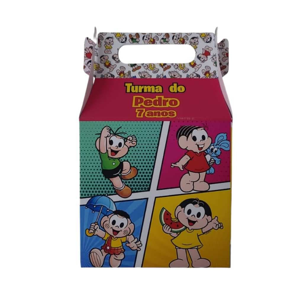 Kit Caixinhas Maletinha Turma da Mônica Personalizado para Festa de Aniversário