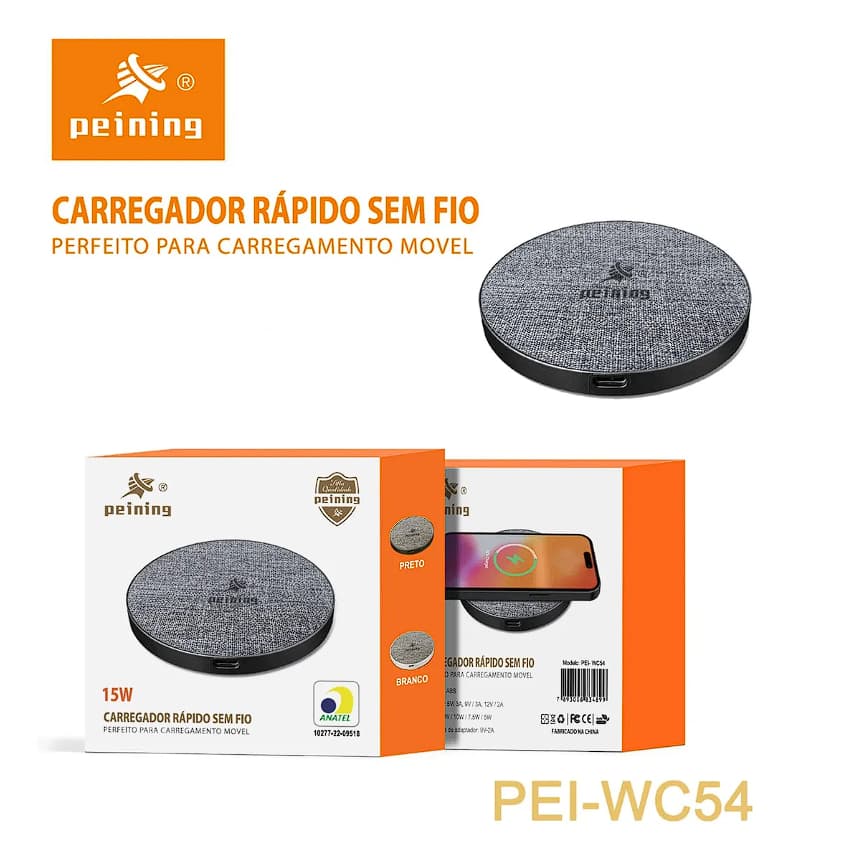 Carregador Rápido Sem Fio Por Indução 15w