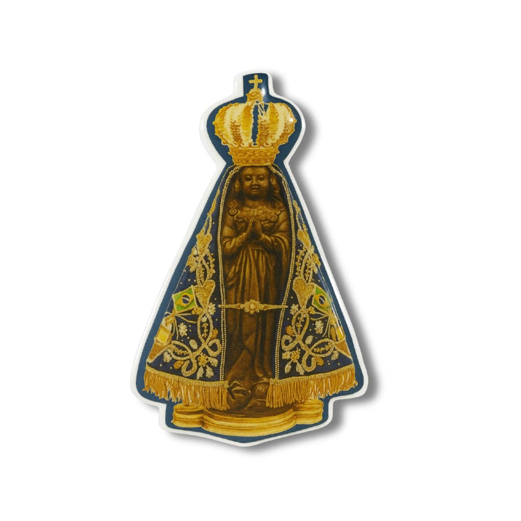 Adesivo Nossa Senhora Aparecida Alto Relevo Flexível Para Carro Moto Porta Capinha Resinado 3D