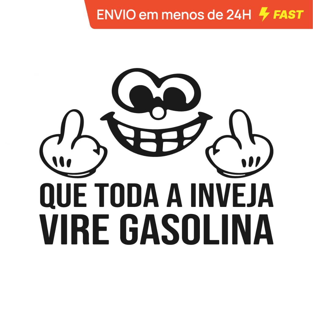 Adesivo Que Toda Inveja Vire para Moto Carro Caminhão 18,5cm x 14cm