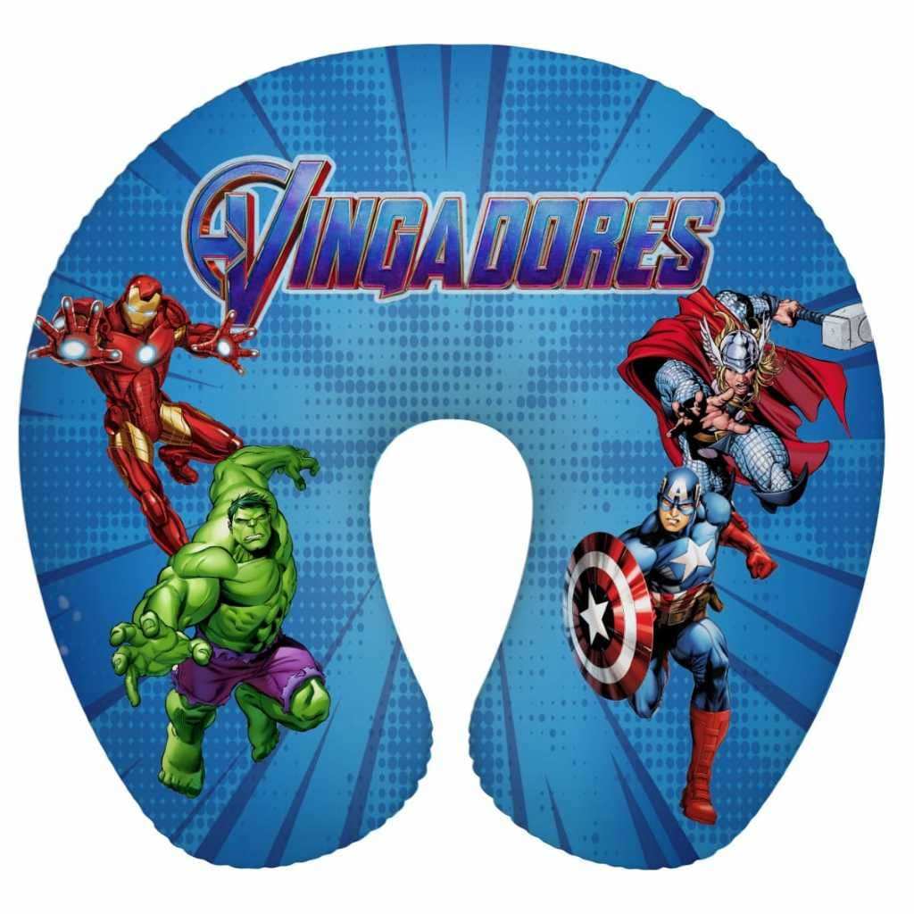 Almofada Travesseiro Protetor De Pescoço Silicone para Viagem Personagens Infantil Vingadores