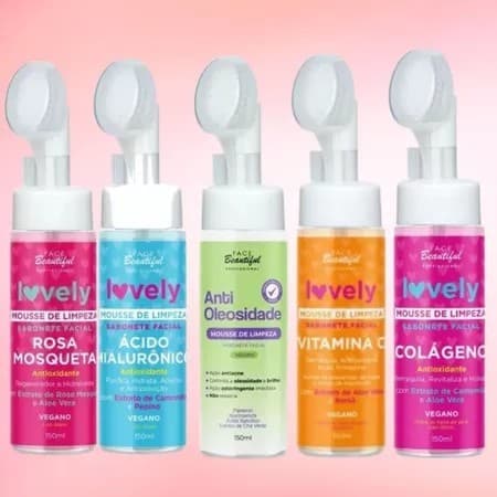 Mousse de Limpeza Facial Lovely Sabonete Liquído 150ml - Face Beautiful
