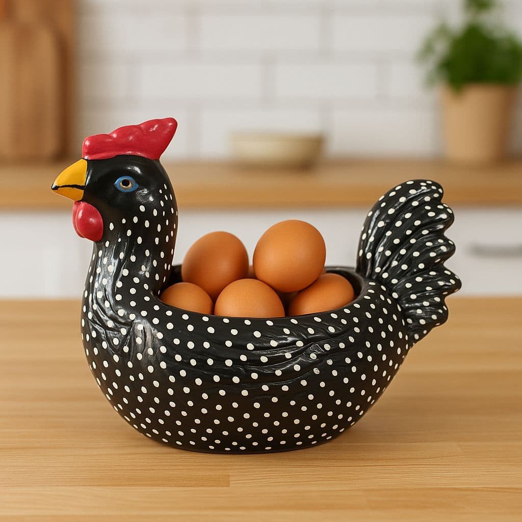 Galinha Porta Ovos Para Cozinha Enfeite Em Cerâmica