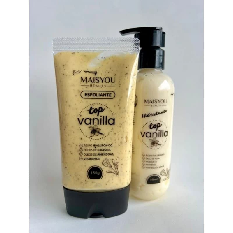 kit c/2 itens Hidratante vanilla e Esfoliante Vanilla 200 ml Maisyou