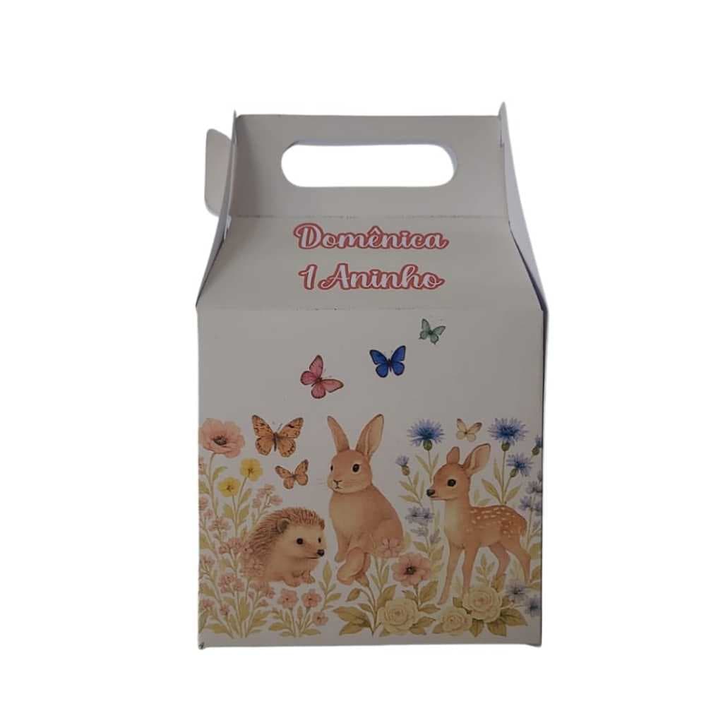 Kit Caixinhas Maletinha Jardim Encantado Personalizadas com Nome e Idade Lembrancinha Festa Infantil