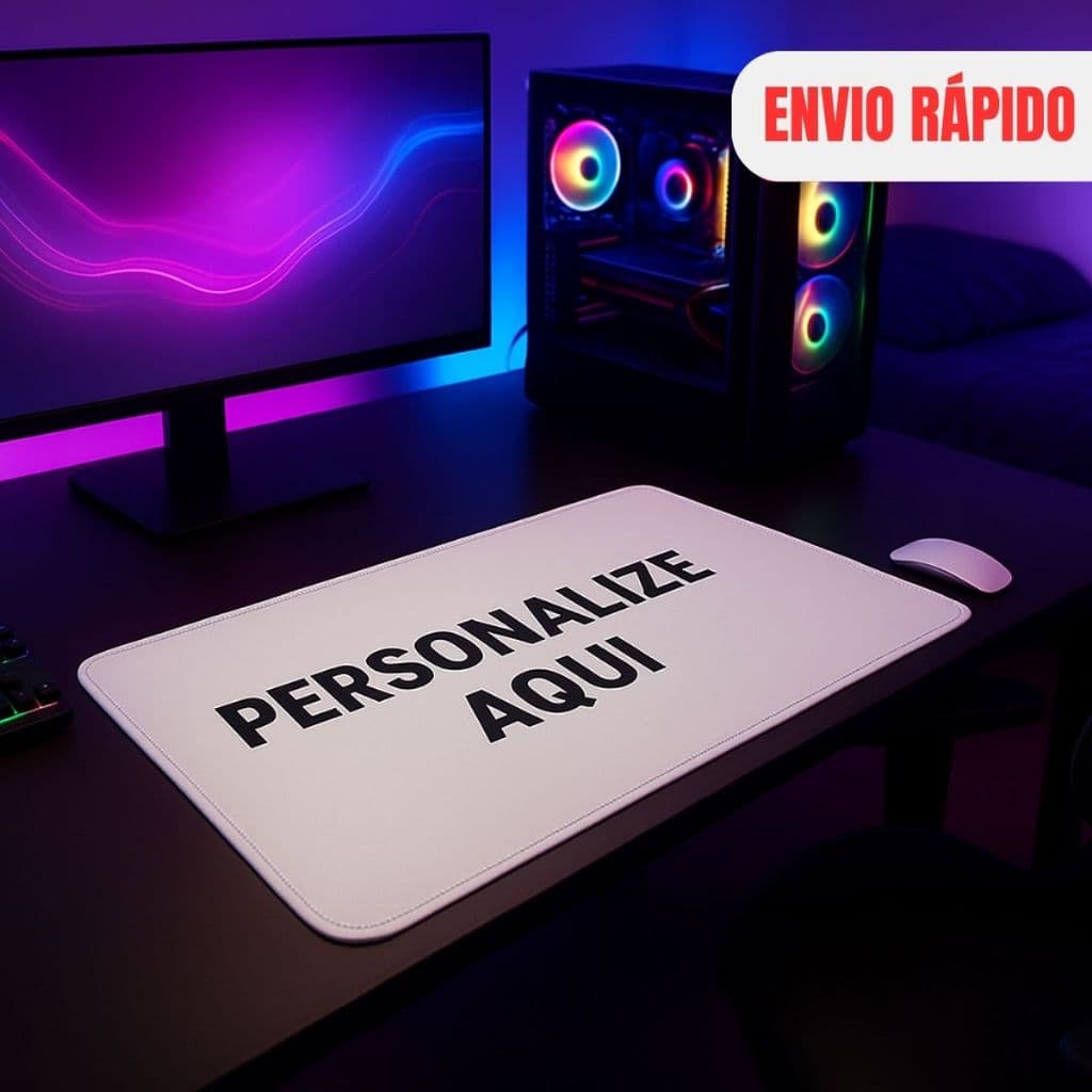 Mouse Pad Gigante Personalizado 90x40cm Com Sua Logo Arte, Ideia e Borda Costurada