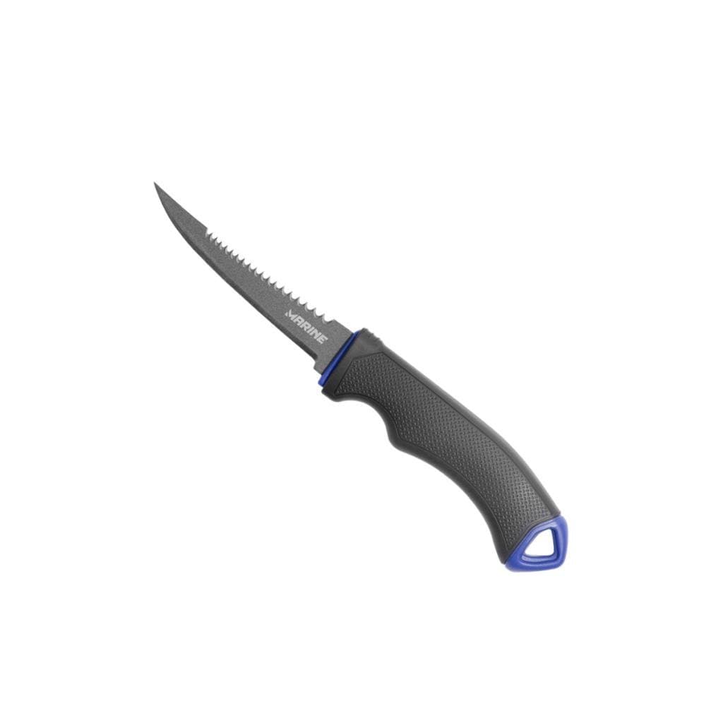 Faca Fileteira Marine Sports MFK4C c/ Afiador - 4" Com Serrilha  New Design 2024