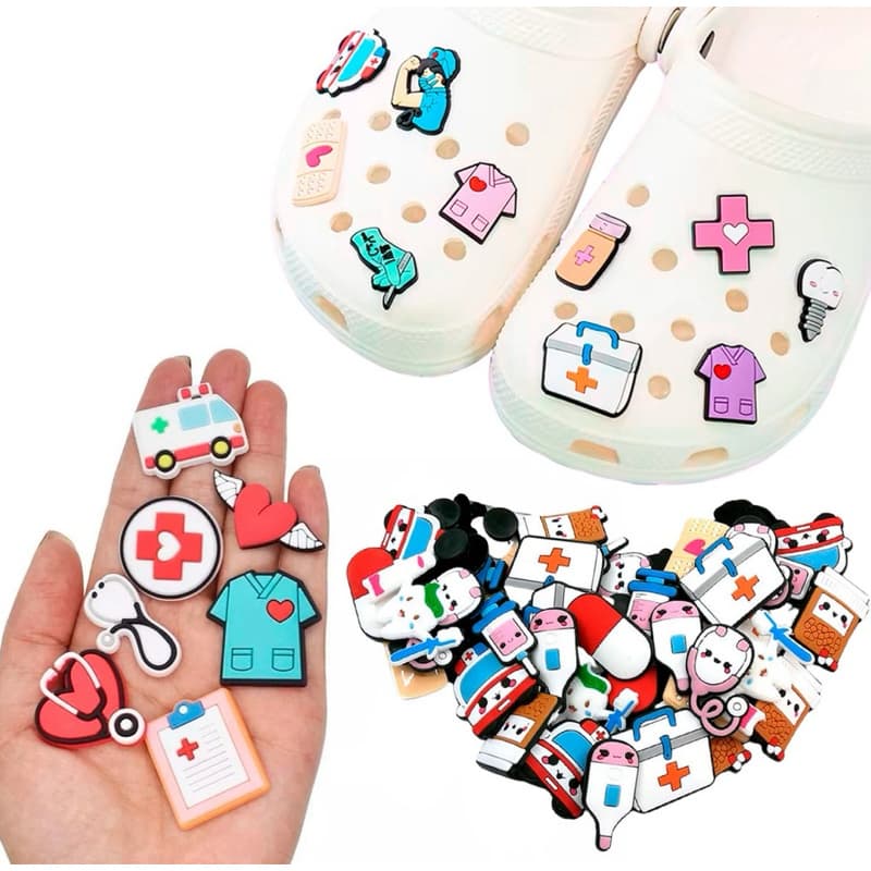 Kit Pins/Bottons Emborrachados Para Babuche - Coleção Enfermagem