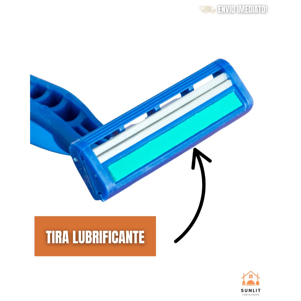 Barbeador Prestobarba Duas Lâminas Fita Lubrificante Barba Macia Conforto No Uso Diário K