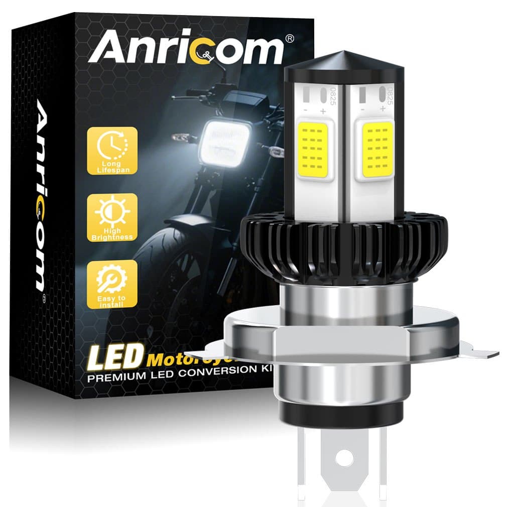 Lâmpada Moto H4 Super 4 Lados Led  6500k BA20D H6 Motocicleta Farol Ultra