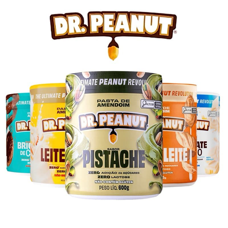 Pasta de Amendoim Dr. Peanut Cookies & Cream 600g – Zero Açúcar, Sem Glúten