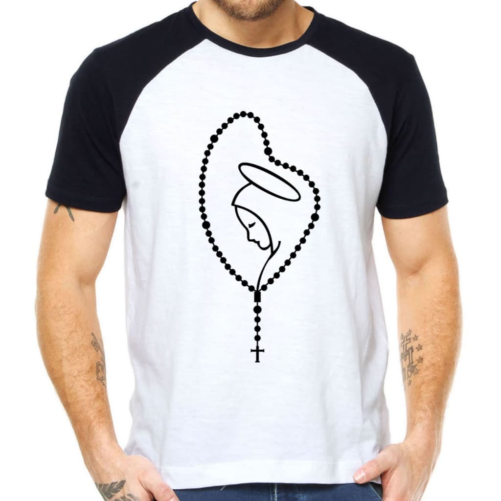 camiseta nossa senhora aparecida terço catolicismo catolico igreja
