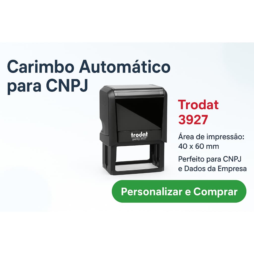 Carimbo P/ Empresas - Comércios - Igrejas - CNPJ - Escolas Trodat 3927  trodat printy 3927
