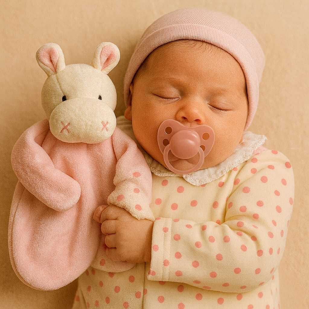 Naninha Paninho Bebe Plush Bichinhos Fofinhos Menino Menina com Prendedor Chupeta