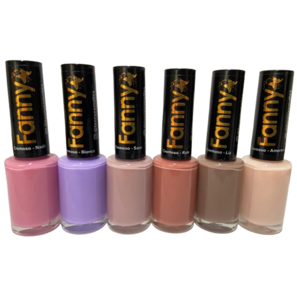 KIT ESMALTE FANNY 12 UNIDADES COLEÇÃO COBERTURA SUAVE