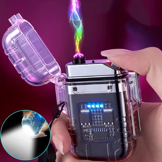 Isqueiro Impermeável Caça Pesca Resistente Plasma Recarregável