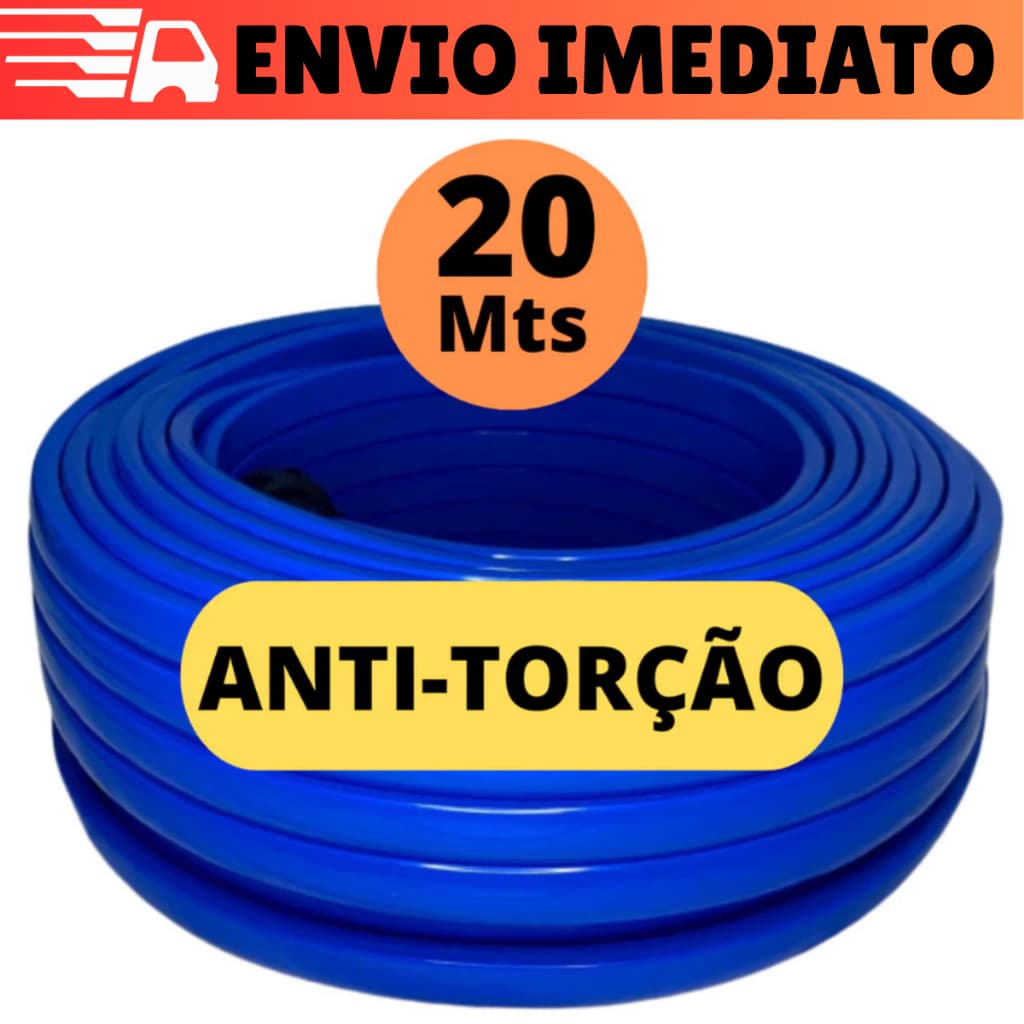 Mangueira De Jardim 20 metros Anti-Torção Chata Resistente Anti-Dobra Antitorção Forte Não Dobra