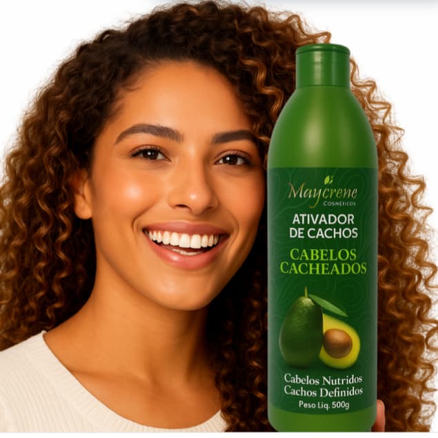 Ativador de Cachos Cabelos Cacheados Óleo de Abacate – Maycrene