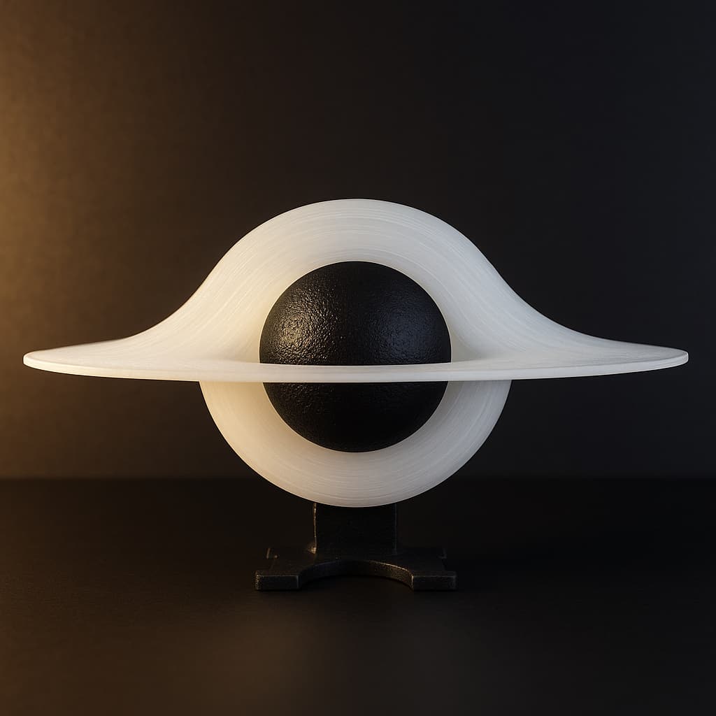 Decoração 3D Buraco Negro – Objeto Decorativo Científico e Moderno Home Office Alta Qualidade Minimalista