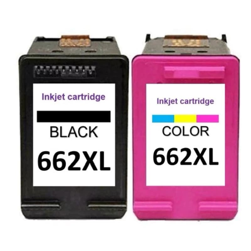 Kit Cartucho 662XL Preto e Colorido 1015, 1510 Compatível e Econômico